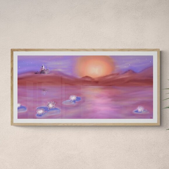 Church on Hill | Christian art | Modern Wall Art Decor | Minimalist Prints - Picture 1 of 4